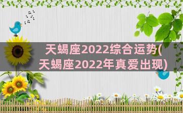 天蝎座2022综合运势(天蝎座2022年真爱出现)